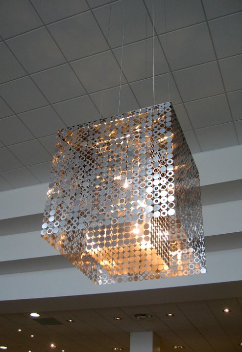 Bubble hanging square lamp large