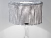 Chainmail clad table lamp