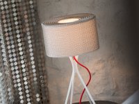 Chainmail clad table lamp