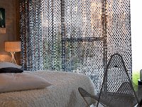 Round Chainmail clad lamps & Metalux curtain